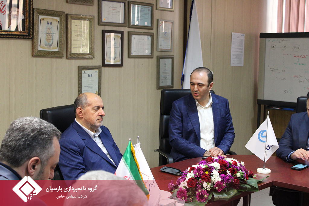 بازدید مدیرعامل محترم بانک پارسیان از شرکت تأمین خدمات سیستم‌های کاربردی کاسپین